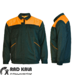 لباس کار اطلس سبز زرد پرتقالی