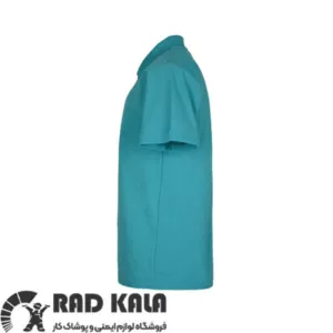 تیشرت جودون فیروزه با چاپ لوگو