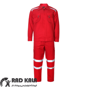 لباس کار کتان مکسون تمام قرمز