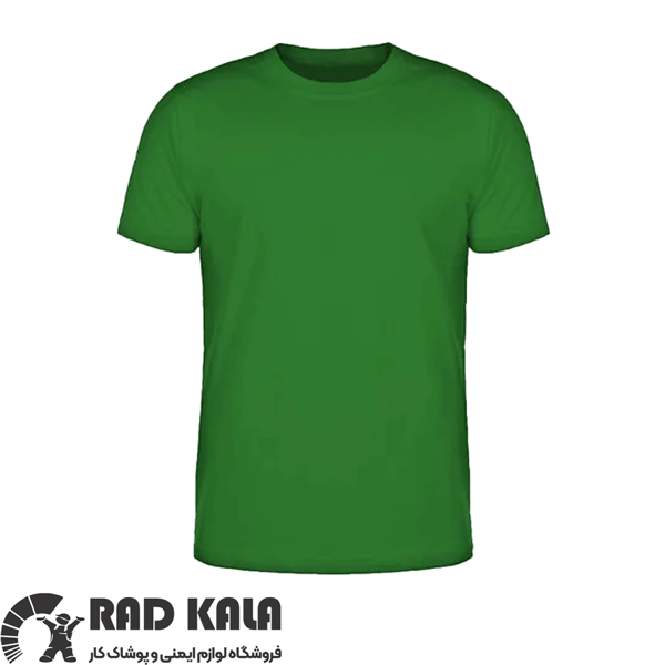 تیشرت یقه گرد پنبه ای مهندسی رنگ سبز
