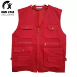 جلیقه مهندسی کتان رنگ قرمز