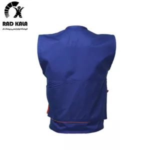 بررسی جلیقه کتان خبرنگاری رنگ آبی نفتی