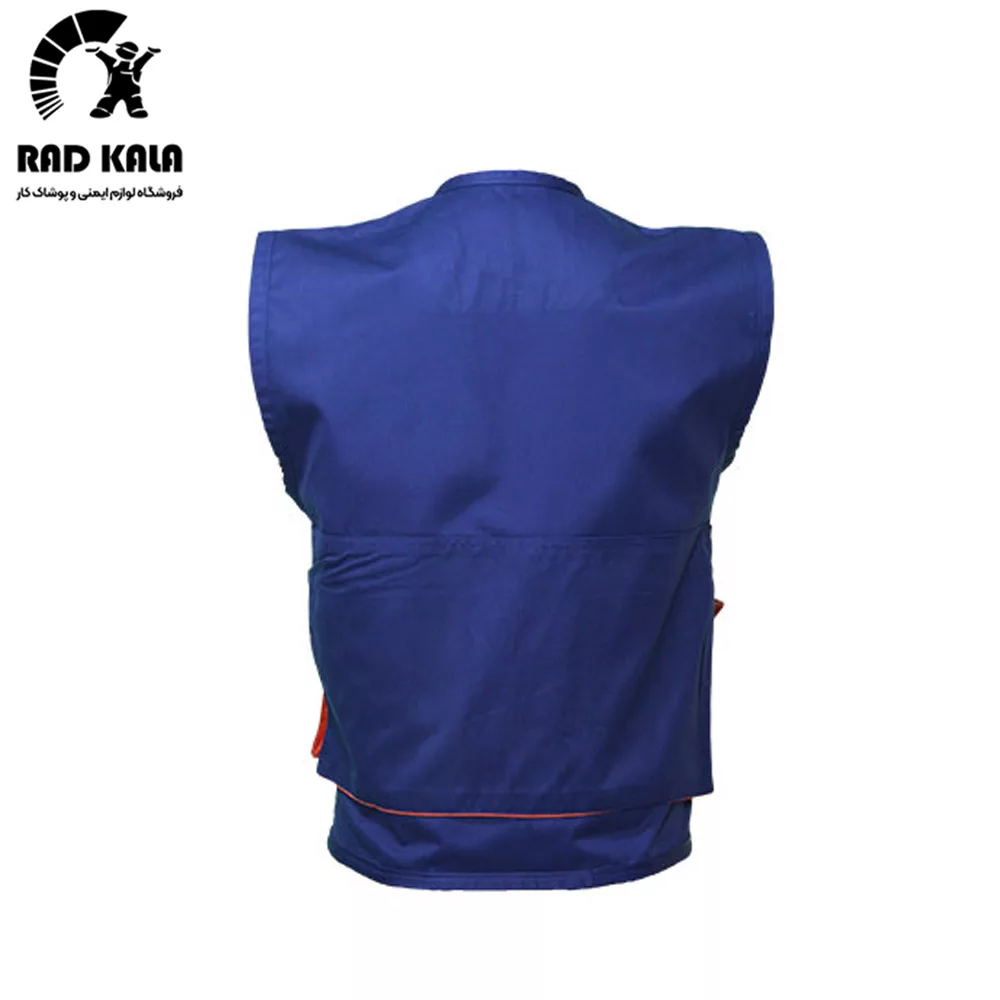 بررسی جلیقه کتان خبرنگاری رنگ آبی نفتی